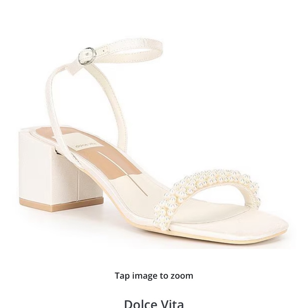 Dolce Vita White Block Heel Sandals